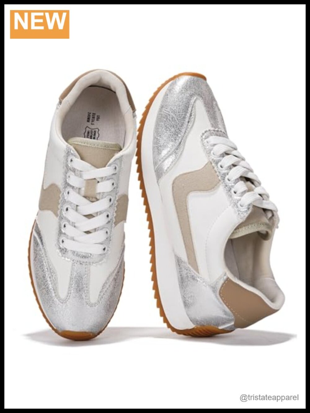 Memory Foam Lace-up Fashion Sneakers for Women | Non-Slip Walking Shoes